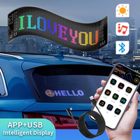 Devil Eyes Light App-Tablero de señal de coche LED programable Panel de matriz de luz de mensaje de desplazamiento USB para póster de coche