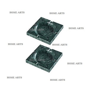 Juego de 2 Ceniceros para fumar de mármol verde Diseño fabuloso Cenicero de cigarrillos de forma cuadrada a un precio asequible - Product Image 1