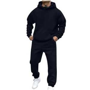 Personnalisez votre logo Costumes deux pièces à capuche grande taille pour hommes et femmes Mode hivernale Vêtements de sport décontractés Couple - Product Image 1
