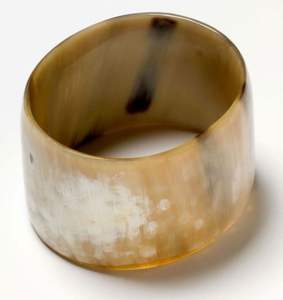 Lucky Natural Buffalo Horn Cuff <b>Bracelet</b> Original <b>Boho</b> Wide Cuff Pearl Diamond Christian Religious Symbol Fashionable Number - Product Image 3