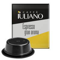 Capsule Caffe Iuliano compatible LAVAZZAS a MODO MIO * Gran Aroma en boîte avec des brasseurs à une tasse 100 capsules
