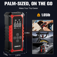 Compresseur d'air portable sans fil numérique GOOLOO A6 GEAR 160psi, batterie 7500mAh, 35L/min, gonfleur de pneus automatique, pompe à ballons