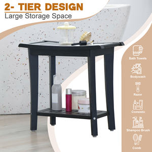 Banc de douche en bois imperméable et durable personnalisé pour centres de bien-être Spas Chaînes d'amélioration de l'habitat-Disponible en commandes en gros - Product Image 2