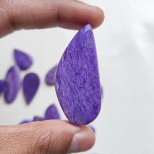 Charoite naturelle de qualité supérieure 100% Cabochon de pierres précieuses en vrac forme mixte 20-40mm certifié tiers pour la fabrication de bijoux - Product Image 3