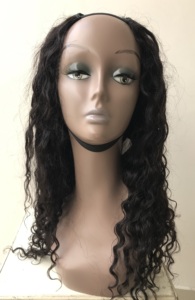 Peluca de cabello humano virgen 100% indio, pelo Natural rizado de 20 pulgadas, parte en U, cabello brasileño sin procesar, Remy, con cutícula alineada, de un solo país - Product Image 4