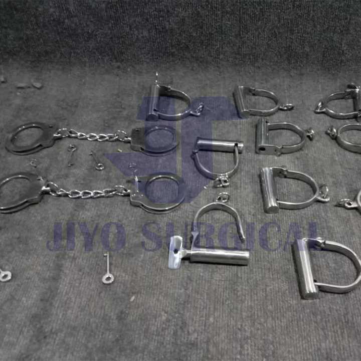 CE ISO Certified Heavy-Duty Stainless Steel Handcuffs with Double Lock Mechanism for  Security and Tactical Use