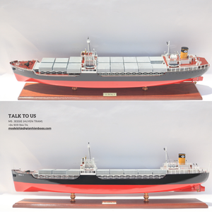 SS Ideal X <b>TANKER</b> Ship Model Wooden Endurance Nautical Decor Gift for Home Hand Painted Cedar Box Vietnam - Product Image 1