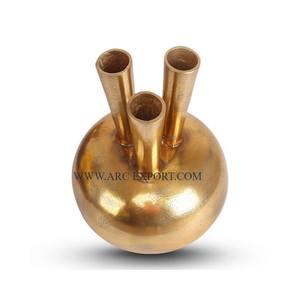 Vases à fleurs en laiton plaqué or de forme et de taille personnalisées pour la maison, les vases à fleurs d'intérieur et d'extérieur. - Product Image 4