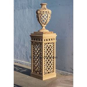 Decoración de centro de mesa de boda de diseñador de arte creativo moderno chapado en oro de metal de calidad superior de la India a un precio impresionante - Product Image 1