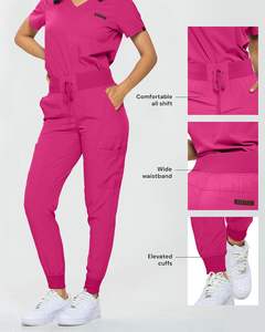 Conjuntos de uniformes médicos unisex personalizados para médicos y enfermeras, conjuntos de uniformes médicos al por mayor, corredores de algodón - Product Image 6