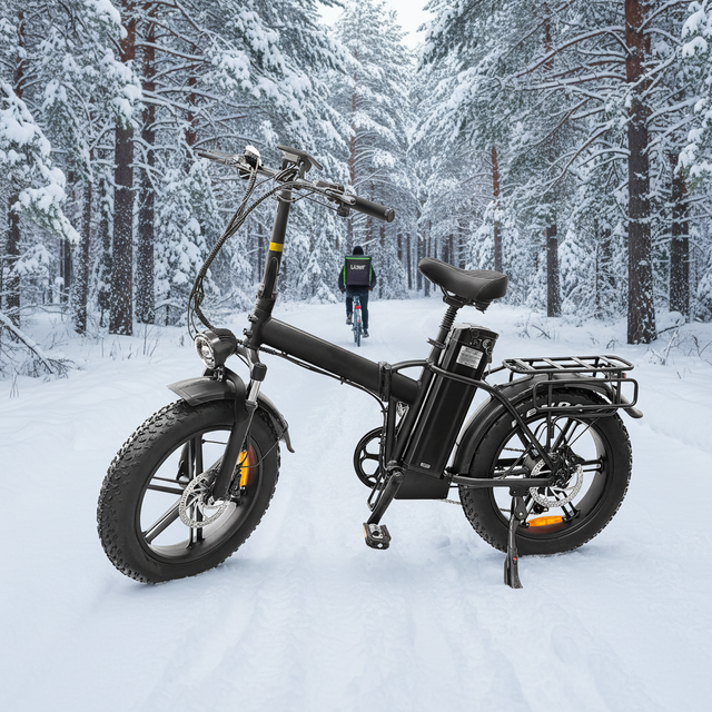 Emoko C94 Delivery 48v Folding Electric Cargo Bike Big Battery 200KM Long Range Foldable Bicycle Adult EBike