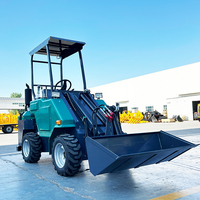 Chargeuse sur pneus articulée diesel 4x4, capacité 500 kg, micro-compacte, hydrostatique, mini-chargeuse frontale de jardin, moteur haute puissance