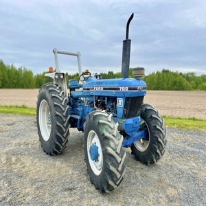 Tracteur agricole d'occasion le plus vendu Ford 7610 4x4 70 CV avec cabine fermée, transmission par engrenages, vert, haute productivité pour travaux de champ - Product Image 3