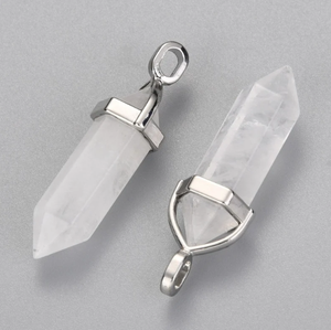 Último colgante de lápiz de cuarzo transparente, venta al por mayor, colgantes de Chakra a la venta, collar de ágata de Alif Crystal and Agate EN LA India - Product Image 6