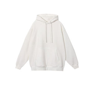 Sweat à capuche pour homme, 100% coton, doublé en polaire, coupe-vent, respirant, uni, coupe classique pour l'hiver - Product Image 6