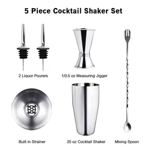 Huge Demand Sale Stainless Steel <b>Cocktail</b> <b>Set</b> Premium Bar Tool & Barware <b>Set</b> Reusable Portable Bar Tools - Product Image 6