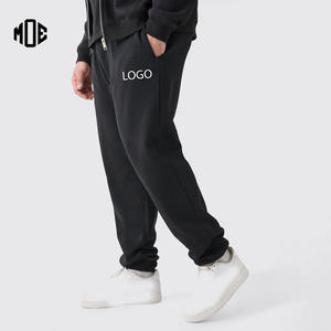 Pantalones de chándal de lana pesados para hombre con bordado personalizado e impresión de logotipo polar Jogger 100% Pantalones rectos de algodón para hombre - Product Image 1
