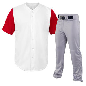 Séchage rapide de haute qualité Design de logo personnalisé Maillot de baseball Numéro de joueur Logo de l'équipe Tissu doux Protection anti-UV Poches à col en V - Product Image 4