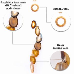 กระดิ่งลมโคอาล่าชิ้นอาเกต Geode คริสต์มาสศิลปะการตกแต่งและงานฝีมือที่มีสีสันชิ้นโมราธรรมชาติลมตีระฆังสำหรับบ้าน - Product Image 4