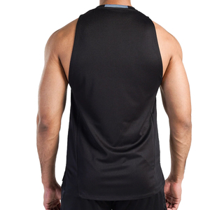 Gym Fitness Wear 100% algodón Gym Tank Top Muscle Fit Curved Hem Fitness Shirts Ropa de entrenamiento Camisetas sin mangas para hombres - Product Image 6