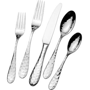 ชุดมีดสแตนเลสขัดเงากระจกสีแดงหรูหราสำหรับงานหนักร้านอาหารขายส่งสำหรับงานอีเวนต์ในบ้านและโรงแรมงานแต่งงาน - Product Image 3