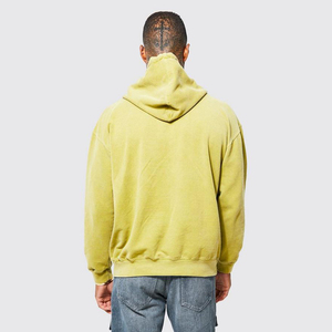 Sweat à capuche surdimensionné personnalisé en molleton 100% coton, lavé à l'acide, style vintage, impression sérigraphique, coupe hiver, taille 3XL, OEM - Product Image 2