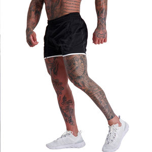 Black and <b>White</b> Contrast Gym <b>Shorts</b> Eco-Friendly Soft Canvas Handmade with Latest Casual Style for Workout Fitness Sport - Product Image 3