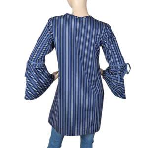 Blusa de Mujer con Rayas Bordadas - Azul Rey - Product Image 4