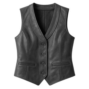 Gilet en cuir élégant pour femmes, conçu pour les tenues de tous les jours, ajoutant une touche raffinée et sophistiquée avec des matériaux de haute qualité - Product Image 5