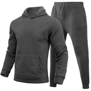 Conjunto de Dos Piezas de Sudadera y Pantalones de Felpa de Color Sólido, Venta Directa de Fábrica OEM, Conjunto Unisex Combinable - Product Image 3