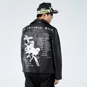 High Quality Advanced Fashion Men's Streetwear Motorcycle Jacket Zip Design Turn-Down Collar Glossy Sheep Skin <b>Coat</b> <b>Fur</b> - Product Image 3