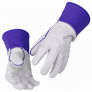 Gants de sécurité en cuir de vachette de qualité supérieure, gants de soudage TIG et MIG avec résistance au feu et à la chaleur pour usage industriel - Product Image 6