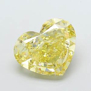 Diamant de laboratoire jaune clair fantaisie VS2 de 9,05 ct en forme de cœur - Product Image 1