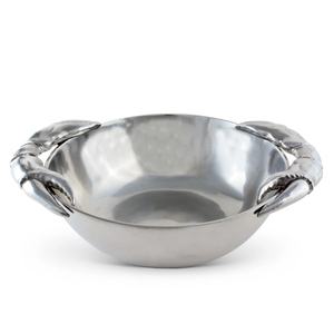 Bol de service décoratif en aluminium avec ficelle de perles à bord ondulé de conception Marevelous avec finition en verre utilisé pour la décoration de table de la pièce maîtresse - Product Image 5