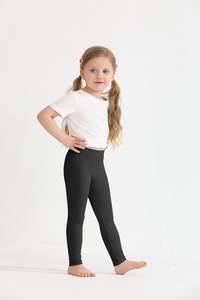 Leggings Modernos para Bebés y Niñas Pequeñas, Lavados, Ligeros, Elásticos, de Punto, Transpirables, con Soporte de Cintura Alta, Sensación Suave para Uso Diario - Product Image 5