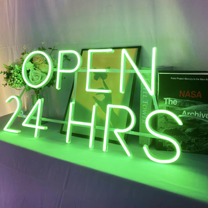 Customed Open 24 <span class=keywords><strong>Hours</strong></span> insegne al Neon nuova scheda prodotto insegna al Neon per Business adatto centro commerciale parco ospedali AC/DC alimentato - Product Image 3