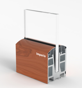 Système de balustrade en aluminium intelligent haute performance Imperio Ace avec revêtement de finition en bois durable, disponible en noir, argent - Product Image 2