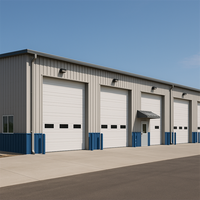 Kits de construction modernes en structure métallique préfabriquée pour garages, entrepôts et hangars, avec charpente prête à l'emploi