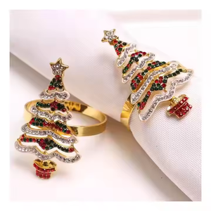 Usine directe cristal rond de serviette Premium GoldThanks donnant Noël Serviettes serviette fermoir mariage maison hôtel - Product Image 3