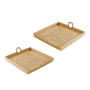 Élégant plateau en rotin tissé fait à la main du Vietnam plateau alimentaire panier à pain panier à fruits en rotin belle Durable pour un usage quotidien - Product Image 1