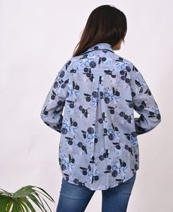 Camisa de algodón hecha a mano con mangas largas, estampado floral a mano, botones, 100% algodón, tela de calidad superior, estampados hermosos - Product Image 5
