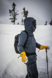 Gants de ski anti-saut de couleur rassemblée de haute qualité Logo personnalisé mitaines d'extérieur en cuir coupe-vent pour le snowboard ski d'hiver - Product Image 4