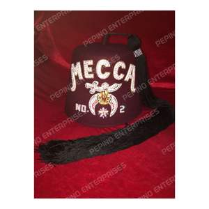 หมวก shriner ประดับด้วยหินสีทองแท่งและพลอยเทียมพร้อมที่ใส่พู่หมวกสำหรับหดหมวกตุรกี - Product Image 3