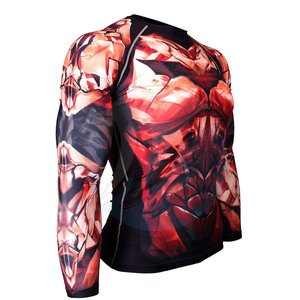 เสื้อรัดรูปสำหรับผู้ชายเสื้อออกกำลังกายพิมพ์ลาย - Product Image 5