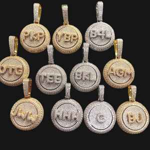Pendentif Lettres Tendance pour Homme en Moissanite et Diamant, Plaqué Or Rose/Or, Argent 925, Personnalisable, Bijoux Hip Hop Rotatifs - Product Image 6