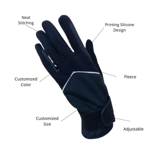 Guantes Deportivos de Invierno Personalizados, Forrados de Felpa, Ajustables, para Ciclismo, con Agarre de Silicona - Product Image 1