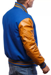 Fabricante personalizado de alta calidad bordado de cuero mangas Letterman Varsity chaquetas para hombres Letterman Varsity chaqueta - Product Image 5