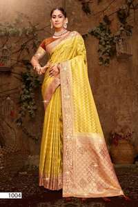 Kanjirwaram soie Kavisha tissu Saree réversible Style décontracté pour les mariages Diwali indien pakistanais vêtements en gros - Product Image 4