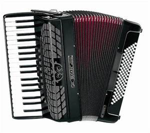 Acordeón de Piano Negro Super VI Extreme de la Mejor Calidad en Venta - Product Image 3