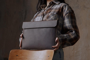 Vintage Genuine Leather Lightweight Portable <b>Laptop</b> <b>Sleeve</b> Executive Business Daily Use Protection GLS-0358 - Product Image 3